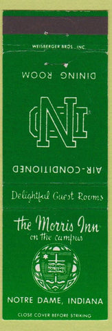Matchbook Cover - Morris Inn Notre Dame IN South Bend