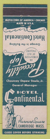 Matchbook Cover - Hotel Continental Cambridge MA