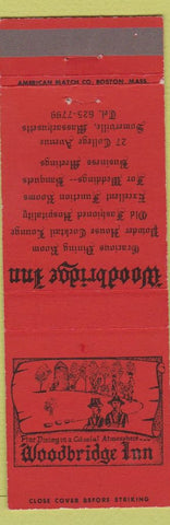 Matchbook Cover - Woodbridge Inn Somerville MA