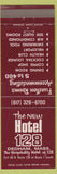 Matchbook Cover - Hotel 128 Dedham MA