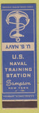 Matchbook Cover - US Navy Training Station Sampson NY