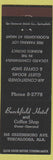 Matchbook Cover - Burchfield Hotel Tuscaloosa AL