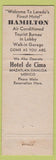 Matchbook Cover - Hamilton Hotel Maya Room  Lardeo TX