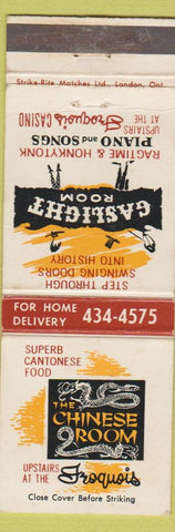 Matchbook Cover - Chinese Room Gaslight Room London ON WEAR