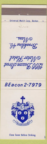 Matchbook Cover - 1200 Beacon Street Motor Hotel Brookline MA