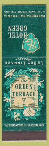 Matchbook Cover - Hotel Green Pasadena CA
