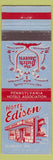 Matchbook Cover - Hotel Edison Sunbury PA
