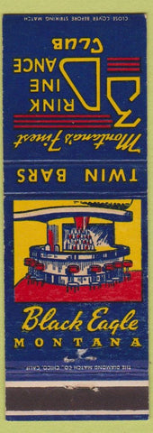 Matchbook Cover - 3D Club Black Eagle MT