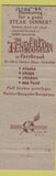 Matchbook Cover - Fairbrook Country Club Hotel Holden MA