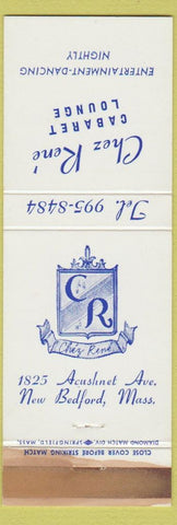 Matchbook Cover - Chez Rene Cabaret Lounge NEW Bedeford MA WEAR