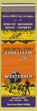 Matchbook Cover - Westerner Casino Las Vegas NV