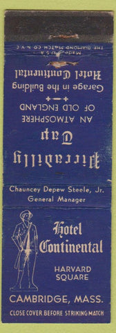 Matchbook Cover - Hotel Continental Cambridge MA