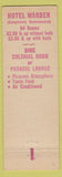 Matchbook Cover - Tally Ho Tavern Hotel Warden Newark OH WEAR