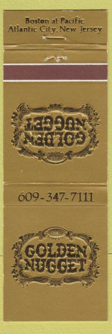 Matchbook Cover - Golden Nugget Casino Atlantic City NJ