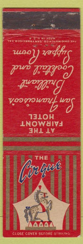 Matchbook Cover - The Cirque Fairmont Hotel San Francisco CA