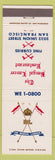 Matchbook Cover - Bengal Lancer San Francisco CA restaurant
