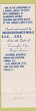 Matchbook Cover - Bengal Lancer San Francisco CA restaurant