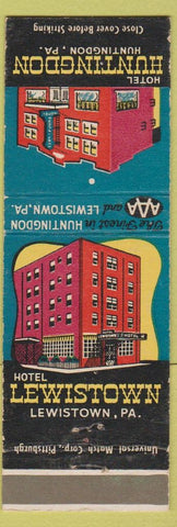 Matchbook Cover - Hotel Huntingdon PA Lewistown