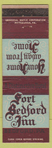 Matchbook Cover - Fort Bedford Inn Bedford PA
