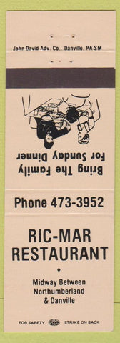 Matchbook Cover - Ric Mar Restaurant Northumberland Danville PA