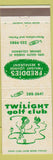 Matchbook Cover - Twilight Golf Club Denver Colorado
