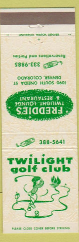 Matchbook Cover - Twilight Golf Club Denver Colorado