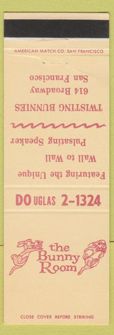 Matchbook Cover - The Bunny Room Twisting Bunnies San Francisco CA