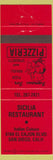 Matchbook Cover - Sicilia Restaurant San Diego CA pizza