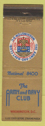 Matchbook Cover - Army and Navy Club Washington DC