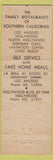Matchbook Cover - Hody's Restaurants Los Angeles North Hollywood Long Beach CA