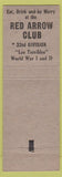 Matchbook Cover - 3nd Division Red Arrow Club Milwaukee WI