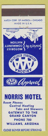 Matchbook Cover - Norris Motel Williams AZ