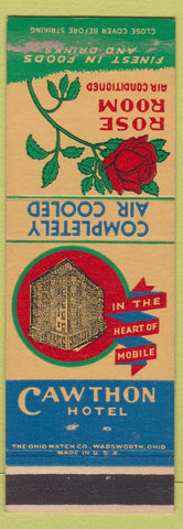 Matchbook Cover - Cawthon Hotel Mobile AL
