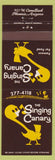 Matchbook Cover - Singing Canary Phoenix AZ