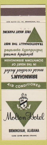 Matchbook Cover - Molton Hotel Birmingham AL