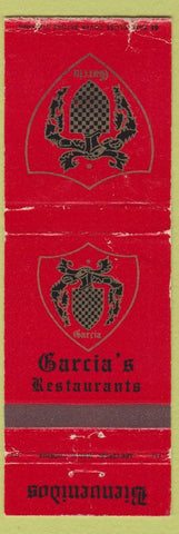 Matchbook Cover - Garcia's Restaurant Scottsdale Phoenix AZ WEAR