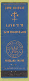 Matchbook Cover - US Navy Section Base Portland ME