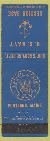 Matchbook Cover - US Navy Section Base Portland ME