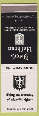 Matchbook Cover - Peter's Hofbrau Scottsdale AZ