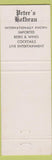 Matchbook Cover - Peter's Hofbrau Scottsdale AZ