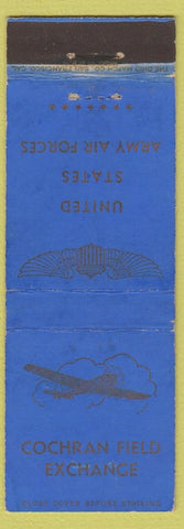 Matchbook Cover - Cochran Field Exchange US Air Force WEAR