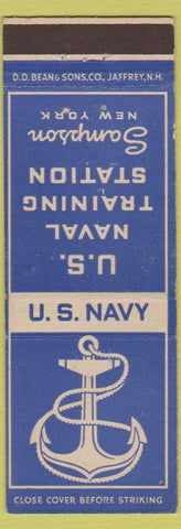 Matchbook Cover - US Navy Training Station Sampson NY