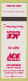 Matchbook Cover - Ace Hardware Store Clearwater FL