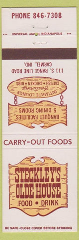 Matchbook Cover - Steckley's Olde House Restaurnat Carmel IN