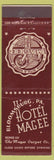 Matchbook Cover - Hotel Magee Bloomsburg PA