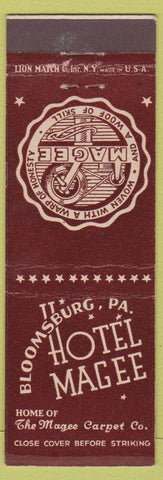 Matchbook Cover - Hotel Magee Bloomsburg PA