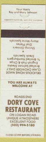Matchbook Cover - Dory Cove Restaurant Lincoln City OR
