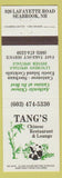 Matchbook Cover - Tang's Chinese Restaurant Seabrook NH Panda Bear