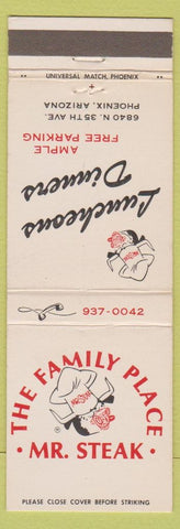Matchbook Cover - Mr Steak Phoenix AZ