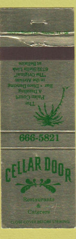 Matchbook Cover - Cellar Door Restaurant Houston TX